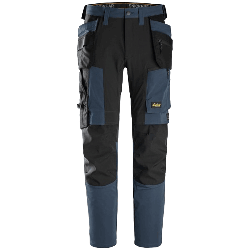 Snickers Workwear werkbroek canvas stretch 6218- blauw/zwart