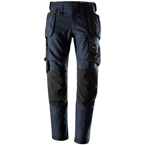Snickers Workwear werkbroek canvas stretch 6244 - blauw/zwart