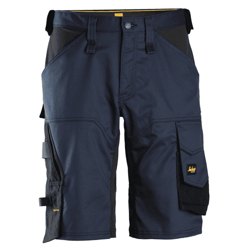 Snickers korte werkbroek AllroundWork stretch loose fit 6153 - navy/black