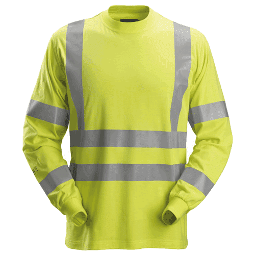 Snickers AllroundWork High Visibilty longsleeve 2433 - yellow