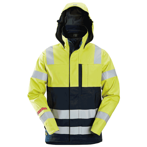 Snickers ProtecWork High Visibility shell jas 1361 - yellow/navy