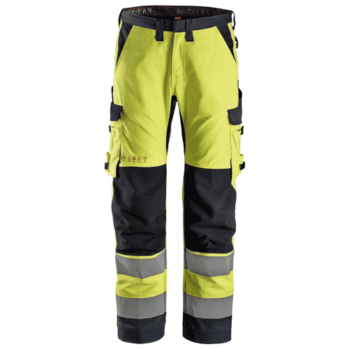 Snickers ProtecWork High Visibility werkbroek 6361 - navy/yellow