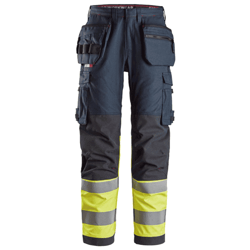 Snickers ProtecWork High Visibility werkbroek 6263 - navy/yellow