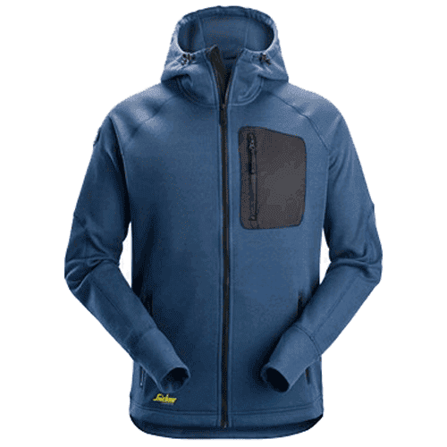 Snickers FlexiWork fleece hoodie 8041 - deep blue/black