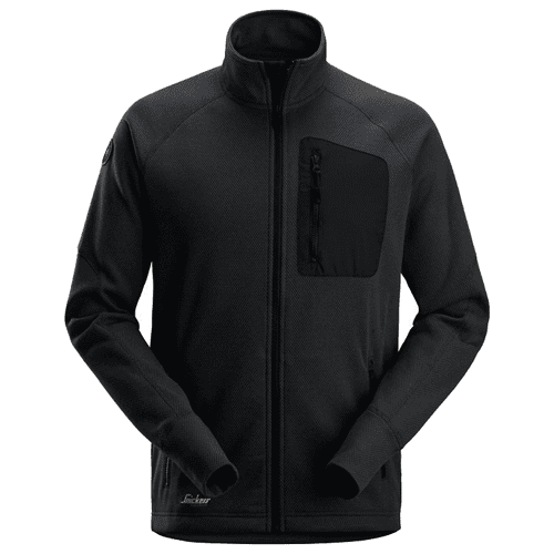 Snickers Flexiwork fleece sweatshirt jack met rits 8042 - black