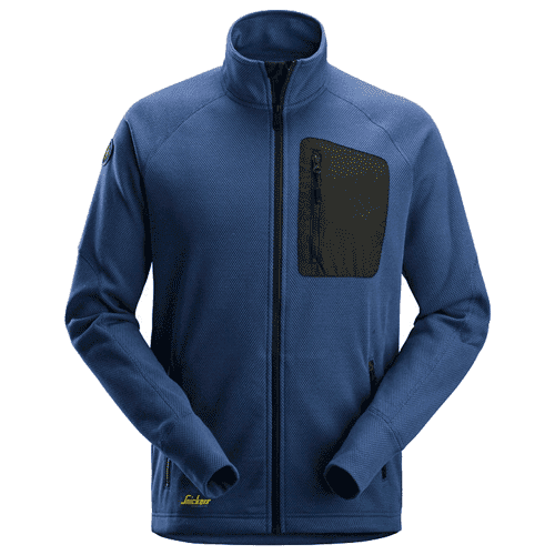 Snickers Flexiwork fleece sweatshirt jack met rits 8042 - blue/black