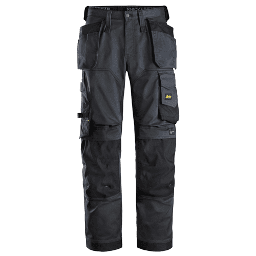 Snickers werkbroek AllroundWork stretch loose fit 6251 - steel grey/black