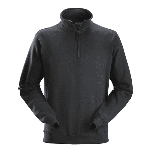 Snickers sweatshirt 2818 met korte rits - black