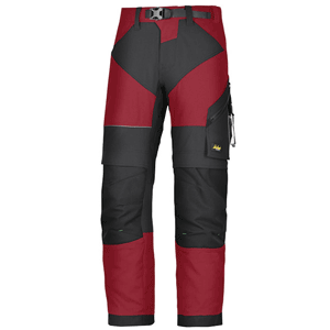 Snickers werkbroek+ FlexiWork 6903 - chili red/black