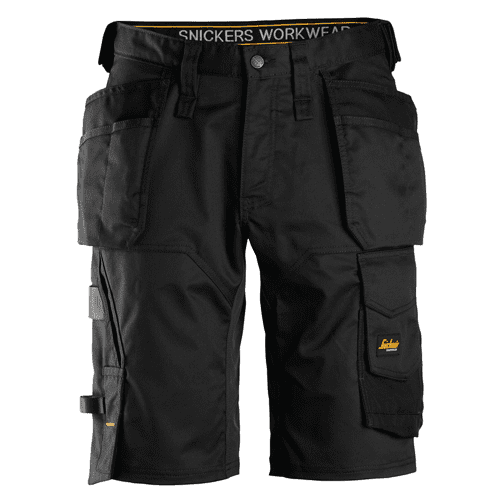 Snickers korte werkbroek AllroundWork stretch loose fit 6151 - black