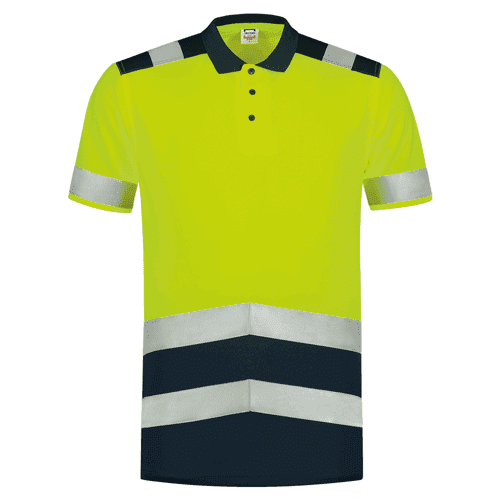 Tricorp poloshirt High Vis bicolor - fluor yellow-ink