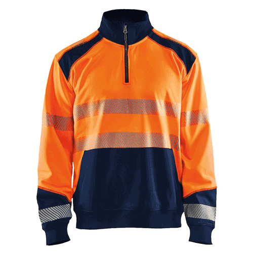 Blåkläder sweatshirt High Vis - oranje/blauw