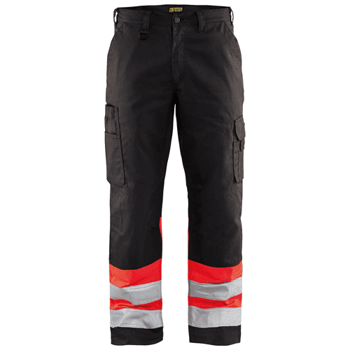 Blåkläder werkbroek 1564 High Vis - zwart/rood