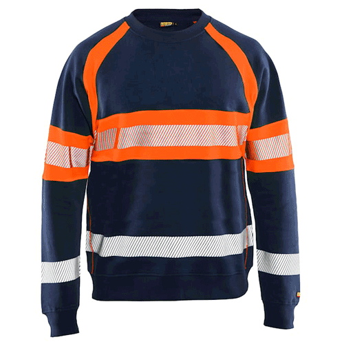 Blåkläder sweatshirt 3359 High Vis - blauw/oranje