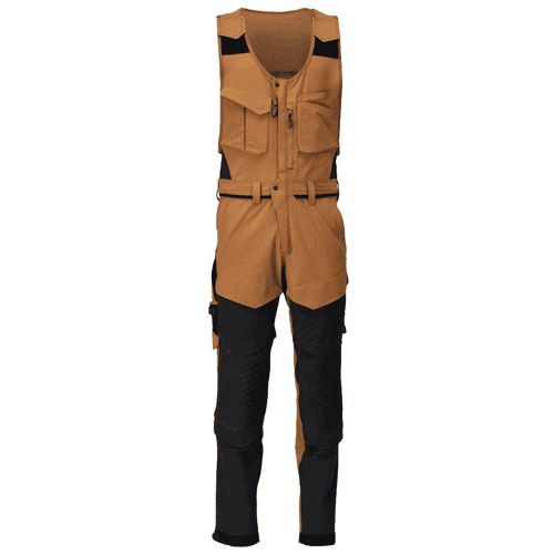 Mascot bodybroek met kniezakken Customized 22069 - notenbruin/zwart