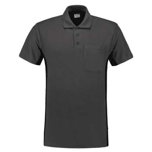 Tricorp poloshirt Bicolor - dark grey/black