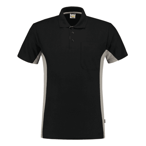 Tricorp poloshirt Bicolor dames - black/grey