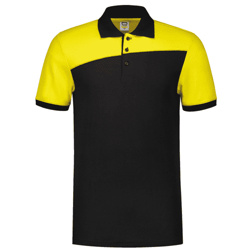 Tricorp poloshirt Bicolor naden - black/yellow