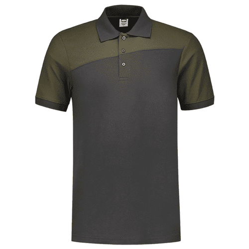 Tricorp poloshirt Bicolor naden - dark grey/army