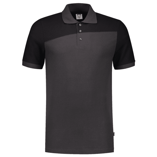 Tricorp poloshirt Bicolor naden - dark grey/black