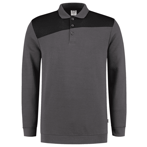 Tricorp polosweater Bicolor naden - dark grey/black