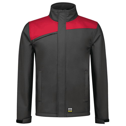 Tricorp softshell jas Bicolor naden - dark grey/red