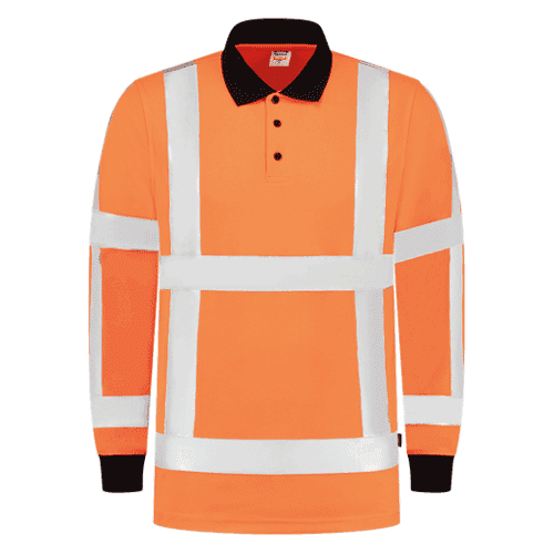 Tricorp poloshirt RWS Birdseye lange mouw - fluor orange