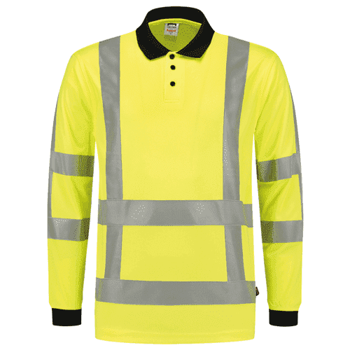Tricorp poloshirt RWS Birdseye lange mouw - fluor yellow