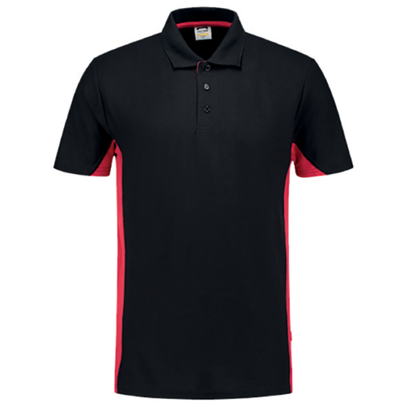 Tricorp poloshirt Bicolor - black/red